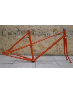 Cadre usagé en acier repeint orange 19"